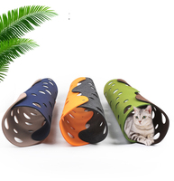 Tapis de bricolage exercice interactif pliable feutre chat Tunnel lit pour chats chiot lapins pour chats d'intérieur