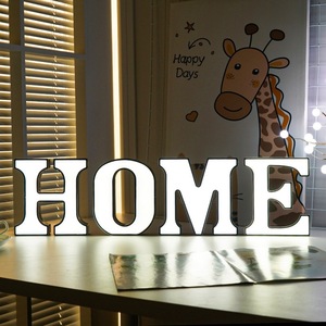 2025 nuovo LED inglese lettera Light Box Shop lampada decorativa per feste con alimentazione a corrente alternata o opzione batteria - Product Image 1