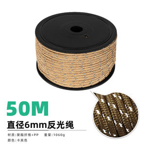 Cordes de Tente Réfléchissantes CLS Outdoor de 6 mm d'épaisseur, Cordes de Guy pour Tente, Camping, <span class=keywords><strong>50</strong></span> <span class=keywords><strong>m</strong></span>, Corde Coupe-Vent, Corde <span class=keywords><strong>à</strong></span> <span class=keywords><strong>Linge</strong></span> Extérieure - Product Image 6