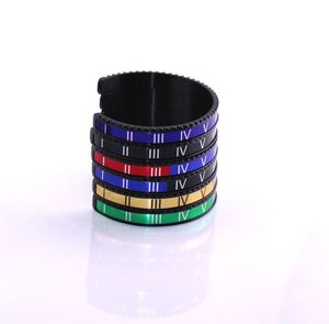 Bracelets ajustables en acier inoxydable en forme de C pour couples, avec chiffres romains, accessoires pour femmes 2024, vente en gros - Product Image 4