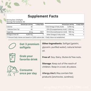 Высококачественные натуральные мягкие капсулы с рыбьим жиром из глубоководных рыб, Омега-<span class=keywords><strong>3</strong></span>, DHA, <span class=keywords><strong>EPA</strong></span>, пищевая добавка, мягкие капсулы OEM - Product Image 5