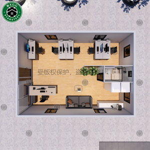 บ้านสำเร็จรูปโครงเหล็กแข็งแรงทนทาน ขนาด 20 ฟุต 40 ฟุต คุณภาพสูง กันน้ำ ขยายได้ พร้อมติดตั้งรวดเร็ว - Product Image 6