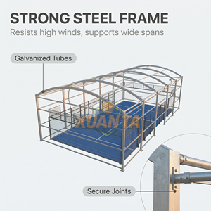 Cortina de plástico duradero para cancha de pádel y pickleball, con doble cristalización en 15 segundos - Product Image 2