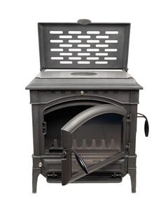 Estufa de Leña de Hierro Fundido Apta para Cocinar. Chimenea Interior de Diseño Moderno. Directo de Fábrica - Product Image 4