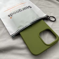 Sac à fermeture éclair personnalisé en PVC givré noir avec logo imprimé, recyclable, résistant à l'humidité, pour accessoires de cadre photo et coque de téléphone 13