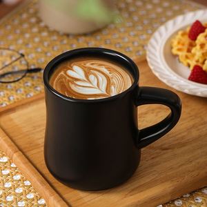 แก้วเซรามิกสีพื้นทรงเอวบาง สไตล์เกาหลี แก้วกาแฟลาเต้ แก้วน้ำนมสำหรับออฟฟิศ - Product Image 3