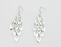 Anting Perak Sterling EZ28 925 Model Daun, Anting Perak Sterling untuk Wanita, Anting Perak Polos Grosir