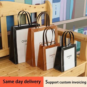 High Appearance Level Reusable Vintage Clothing Store <b>Dresses</b> Haute Couture With Frosted Transparent Tote <b>Bags</b> Vietnam Export - Product Image 6