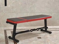 Haltère plat inclinable pour usage domestique, en fer, unisexe, petit modèle, avec barre d'haltères