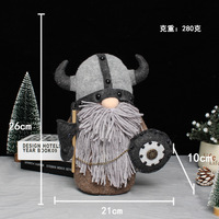 Hot 10.2 pouces Viking en peluche Gnomes islandais Rudolph cornu Viking Pirate Gnome Elfs Viking guerrier Gnome poupée sans visage