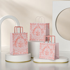 High Quality Custom LOGO Takeaway Food Packaging Kraft Paper Dessert <b>Cake</b> <b>Bags</b> Packaged Food Paper <b>Bags</b> - Product Image 1