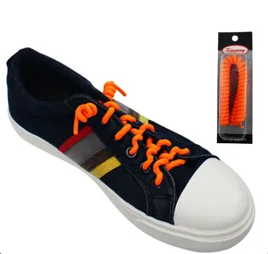 Kıvırcık ayakkabı bağı karışık renkli hiçbir kravat elastik Spiral tembel ayakkabı bağı bobin ayakkabı bağı