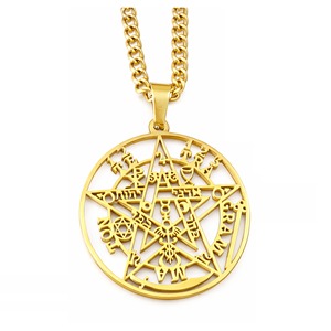 Collana con Medaglia dei Sette Arcangeli in Acciaio Inossidabile, Pendente Sigillo <span class=keywords><strong>di</strong></span> <span class=keywords><strong>Salomone</strong></span>, Amuleto <span class=keywords><strong>di</strong></span> Protezione, Regalo per Uomini e Donne - Product Image 5