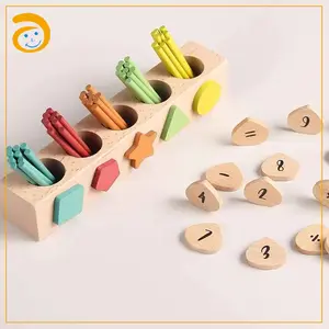 Montessori Educatief Houten Speelgoed Voor Kinderen Kleur Wiskunde Getallen Digitale Vorm Match Vroege Educatie Kind Cadeau Speelgoed