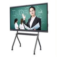 Tableau blanc interactif portable pour l'éducation 75 pouces Tableau de conférence à affichage numérique 4K Écran tactile intelligent Pizarra Interactiva