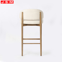 Tabourets de bar uniques et robustes en bois massif de style nordique, minimalistes et modernes, 65 cm de hauteur, blancs, pour îlot de cuisine