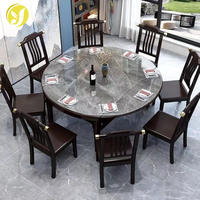 Table à manger en bois massif pliable, style chinois moderne simple, plateforme de saut extensible, ensemble de chaises de table à manger