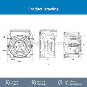 Motor de Husillo Siemens Inverter Eléctrico Axial de Enfriamiento para W2D160-EB22-12 M2D068-BF 400V CA 44W 0.15A 905m3/h 2800RPM 1PH710 - Product Image 4