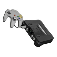 Console de jeu TV N64 (64 bits) japonaise modifiée, reconditionnée d'occasion, avec manette filaire gratuite, compatible US/Japon