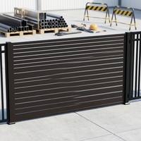 Balustrade de sécurité en alliage d'aluminium de 6 pieds pour balcon extérieur, design vertical, traitement thermique, clôture de ferme sportive, modélisation 3D par poudrage