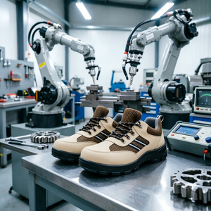Chaussures de travail en daim respirant, anti-écrasement, anti-perforation, résistantes à l'usure, chaussures de sécurité industrielles pour la fabrication mécanique - Product Image 2