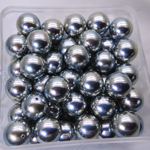 Vente en gros de perles de décoration 6mm 8mm 10mm avec trou, perles rondes colorées en vrac, imitation de verre pour bijoux - Product Image 6