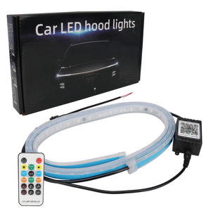 Feux LED de voiture, bande lumineuse RGB extérieure pour capot, kit de balayage dynamique multicolore à démarrage, feux de jour DRL - Product Image 2