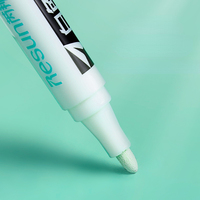 Ensemble de stylos marqueurs permanents blancs créatifs, largeur d'écriture de 10mm, encre de couleur pour papier, compte à main, peinture, stylo graffiti