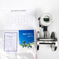 Medidor de flujo de turbina de agua hidráulica de combustible diésel Dc24v Rs485 4-20ma pulso sanitario Tri-abrazadera medidor de flujo de turbina para aceite de Gas de leche