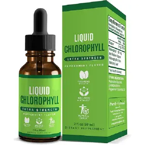 Oem Chlorophyll cairan tetes kuat antioksidan Vegan cairan klorofil larutan tetes Energi Meningkatkan, dukungan sistem imun