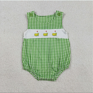 Romper Musim Panas Bayi Laki-laki Motif Kotak-kotak Hijau Golf SR3454 Bayi Lucu - Product Image 5