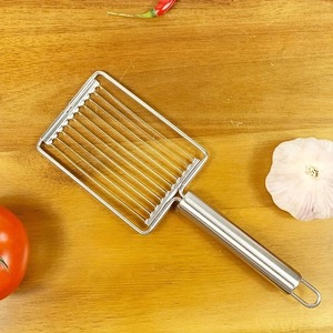 Stainless Steel Hand Slicer Handheld Boiled Egg Slicer Onion Chopper <b>Kitchen</b> <b>Gadgets</b> Tomato Slicing <b>Tool</b> for Egg Ham Fruit - Product Image 3
