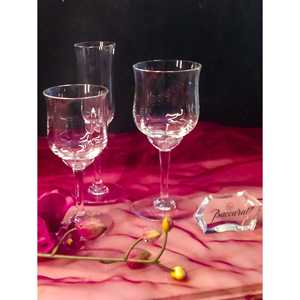 Juego de 6 Copas de Vino Baccarat Capri, Hechas a Mano, de Plástico y Metal, con Diseño Floral, para Vino Blanco, Brandy, Uso en Hoteles, Regalo - Product Image 4