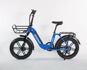 新款时尚流行20英寸500W 48V 10Ah 7速齿轮无刷可折叠电动自行车