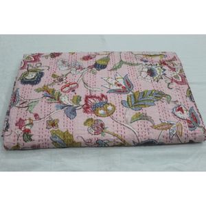 Cubrecama y Colcha Kantha Más Vendidos, Hechos a Mano, de Algodón Estampado, Lavables, Suaves, Ecológicos, Decoración para el Hogar, Regalo de Inauguración - Product Image 6