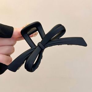 Gift Matte-textured Crystal Bow Tie Ribbon Hair <b>Clip</b> for Women 2024 New Elegant Handmade Back Updo Hair Accessory - Product Image 3