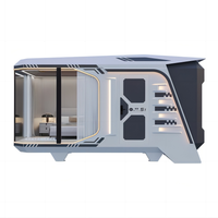 Maison-capsule modulaire miniature, hôtel-capsule de villégiature en plein air, mobilier, lits, construction tendance, construction facile