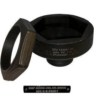 Extracteur d'écrou de moyeu arrière 105x6 POINT DAF-RENAULT-VOLVO, douille d'écrou d'essieu robuste, entraînement 3/4 pouces - Product Image 2