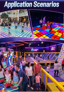 Máquina de Juego Interactiva Inteligente con LED para Piso, Baldosas de Piso con Cuadrícula de Salto Interactiva, con Modos de Juego Ajustables para Deportes en Interiores - Product Image 6