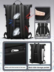 Mochila enrollable de moda KEBI para hombre, mochila de viaje de gran capacidad, bolsa para portátil, mochila para estudiantes universitarios - Product Image 4