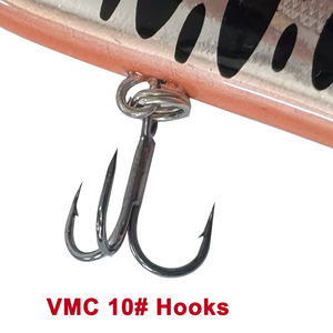 Leurre dur TAKEDO OEM 6CM 6G Minnow coulant avec billes sonores en tungstène, leurre <span class=keywords><strong>de</strong></span> pêche pour gros poissons à longue portée avec <span class=keywords><strong>VMC</strong></span> 10 #   Hameçon pour eau salée - Product Image 4