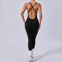 Combinaison de sport moulante pour femme, populaire en gros, pour le yoga, avec dos échancré et effet push-up fessier