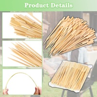 Bâtons de brochette en bambou de 5.9 pouces jetables personnalisés pour les outils de barbecue de Kabob de fruits