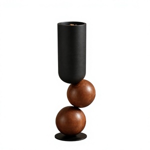 Quemador de Incienso Moderno de Metal con Base de Bola de Madera, Soporte Decorativo para Humo, Decoración del Hogar, Accesorio de Aromaterapia para Mesa, Regalo - Product Image 5
