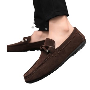 Men's Casual Formal <b>Shoes</b> New Work Velvet <b>Driving</b> <b>Shoes</b> Leather Upper Square Spring Summer Autumn Dress <b>Shoes</b> Breathable Lace-Up - Product Image 4