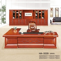 Mobilier de bureau design de luxe haut de gamme chocolat en bois massif E1 Table de patron de haute qualité bureau en bois massif pour PDG