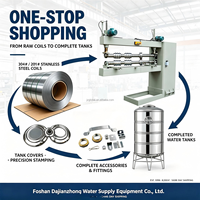 Machine de fabrication de réservoirs d'eau industriels en acier inoxydable, soudeuse par points, ligne de soudage par roulage de coutures pour la fabrication de réservoirs