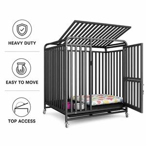 Gabbia per <span class=keywords><strong>Cani</strong></span> in Ferro Ben Ventilata con Design a Rete Traspirante per <span class=keywords><strong>Cani</strong></span> Medi/Grandi, Uso Interno con Area Toilette Separata, Per Tutte le Stagioni - Product Image 1