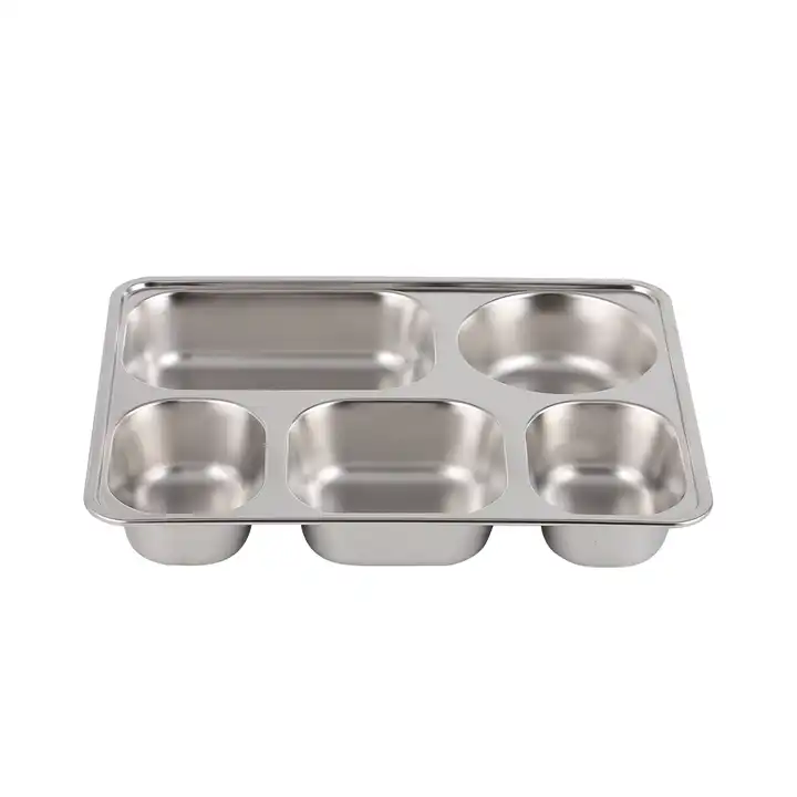 5 grids stainless steel canteen use