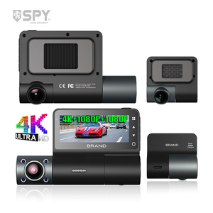2023 Fisheye <span class=keywords><strong>DVR</strong></span> 4K 1080p 3.16 inch Dashcam máy ảnh Hạm Đội 3 kênh ống kính <span class=keywords><strong>Hidden</strong></span> Dash Cam với bãi đậu xe giám sát - Product Image 1